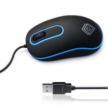 Imagem de Mouse para jogos RGB com fio, mouse óptico USB, design ergonômico para laptops, PCs, computadores, com cabo USB de 9 cm