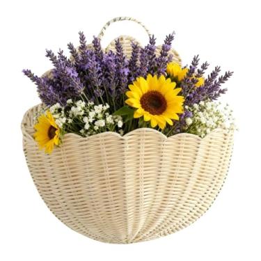 Imagem de Bohany Cestos de para Armazenamento,Organizador Rústico De Parede - Cestos De Armazenamento Trançados Decoração De Parede - Para Sala Quarto Casa De Banho Cozinha Quarto De Bebé Fruta Legumes