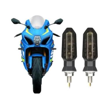 Imagem de Luzes De Sinalização LED Mini Para Motocicleta Amber 8mm, Lâmpada Indi