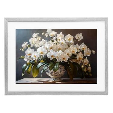 Imagem de Stupell Industries Elegante Arranjo de Orquídea Impressão Emoldurada de bétula sob vidro, design por Franklyn Gregory, 35,5 x 50,8 cm