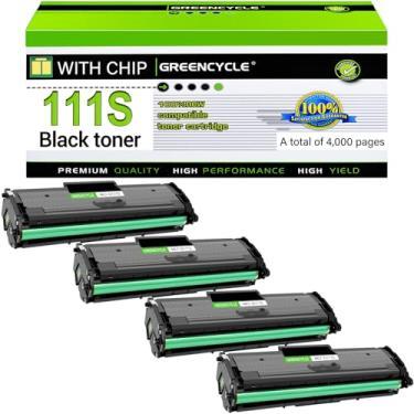 Imagem de Cartucho de toner compatível Greencycle de substituição para Samsung 111S MLT-D111S preto compatível com Xpress SL-M2020W Xpress SL-M2070W Xpress SL-M2070FW impressora 4PK