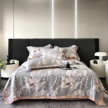 Imagem de Cobertor de luxo de verão, mantas de cama de verão, edredom leve, edredom de algodão, colcha de verão, colcha fina gelada, estampa floral, para todas as estações, 020,200 × 230 cm