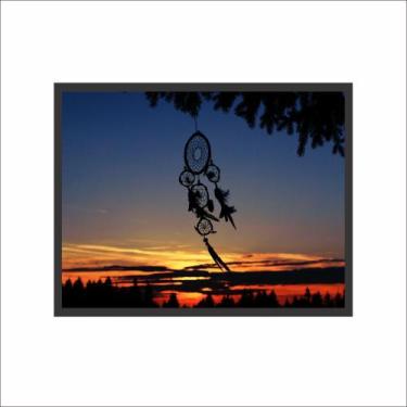 Imagem de Quadro com Moldura Tumblr Fases Lua Noite Estágios Satélite - Plinplin