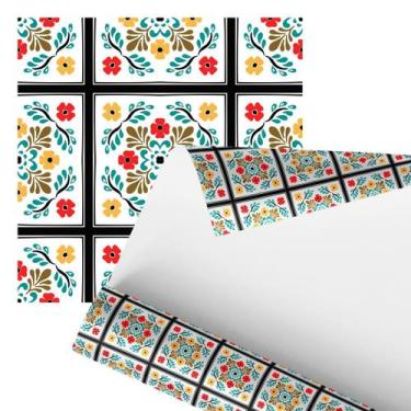 Imagem de Papel De Parede Adesivo Azulejo Arabesco Florido 2,80M - Plimshop