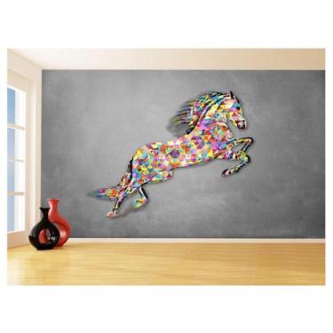 Imagem de Papel De Parede 3D Animais Pop Art Cavalo Cores 3,5M Pxa327 - Você Dec