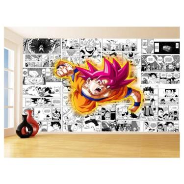 Imagem de Papel De Parede Dragon Ball Goku Página Manga 3,5M Dbz646 - Você Decor