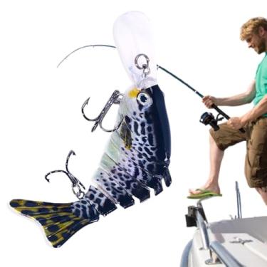 Imagem de Iscas de pesca | Iscas de peixe Minnow, placa de língua longa, iscas artificiais multiarticuladas para piques de peixe-gato