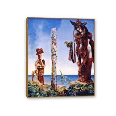 Imagem de Pôster Max Ernst Napoleão no deserto Reproduções de pinturas famosas Surrealismo Tela de parede Max Ernst Decoração de parede para presentes de sala de estar 50x40 cm emoldurado