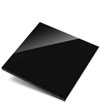 Imagem de Chapa de Acrílico Preto Puro 8mm 50x50cm Placa Premium Opaca Cast Virgem 100 por cento de Pureza | 0,5x0,5m Comunicação Visual | Dobrável | Corte a Laser