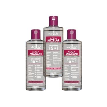 Imagem de Kit c/ 3 Água Micelar Colágeno e Pantenol Demaquilante 15 em 1 – Mary Life