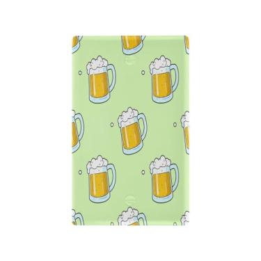 Imagem de Blueangle Placa de parede decorativa em branco, tamanho padrão, canecas de cerveja de 1 gangue para quarto de escritório em casa, 4,53 x 2,76 polegadas (683)