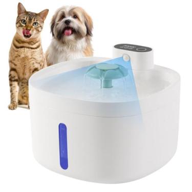 Imagem de Bebedouro Sem Fio Automático Sensor Fonte De Água 2,6l Gato Cão - Pet 