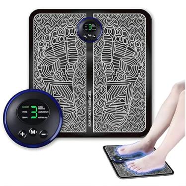 Imagem de Massageador de pé EMS para remodelar as pernas, massageador elétrico EMS para pés, estimulador muscular, recarregável por USB, pulsos, de baixa frequência, massagem e circulação dos pés, máquina corporal