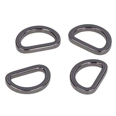 Imagem de AYNEFY Anéis D Brilhantes de 10 Peças, Fivelas de Metal Decorativas para Bolsa DIY, Acessórios de Hardware, Busca de Joias (Prata Preto)