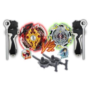 Imagem de Kit Beyblade Burst God Spriggan Vs Alter Chronos + 4 Lançador - Hasbro