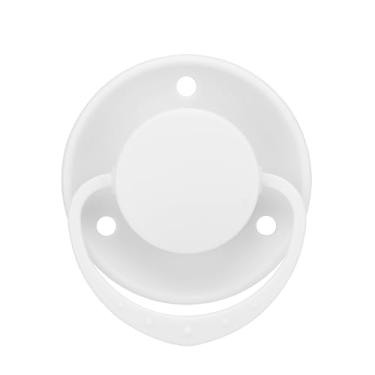 Imagem de Somniumnight Chupeta de tamanho adulto para ansiedade: silicone redondo paci grande substituição de bico para seleep - lata de liberação de estresse desmontada e remontada ideia de presente branca