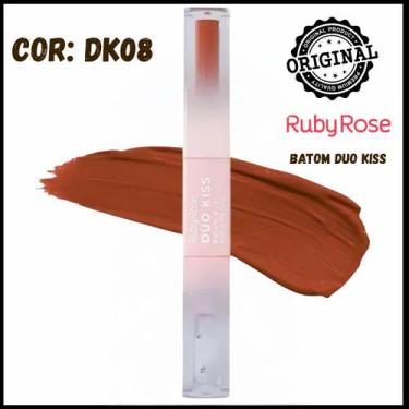 Imagem de Batom Duo Kiss LipsTick Ruby Rose HBL6203, DK08