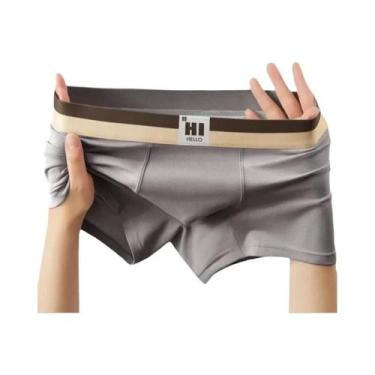 Imagem de Cuecas Boxer Masculinas De Algodão Estilo Coreano, Roupa Íntima Térmic