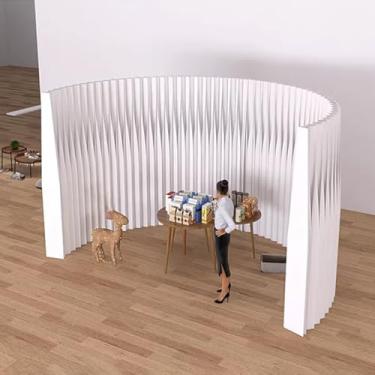 Imagem de Room divider Tela de papel impermeável, escritório, sala de estar, loja de roupas, divisória externa, dobrável e deformável(200x160x28cm)