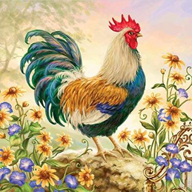 Imagem de Kits DIY 5D com Strass Bordado de Imagens Broca por Número Arte Manual para Decoração Parede Residencial Galinha