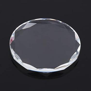 Imagem de Yinhing Suporte de Cola de Cílios de Cristal Redondo Separador de Cílios Cola Adesiva Extensões de Paletes Suporte de Vidro para Técnicos Profissionais de Chicote Transparente 5.5cm