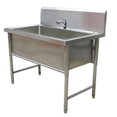 Imagem de Banheira cabeleireiro canina, banheira de aço inoxidável para animal de estimação, estação de banho para cães, banheira profissional de aço inoxidável, banheira para cães, com chuveiro Pet Bath Tub