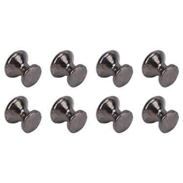 Imagem de Naroote Maçaneta de Metal Em Miniatura para Casa de Bonecas, Cabeça Redonda, Puxador para Bonecas Em Escala 1:12, 8 Peças, Estilo Simples, Maçaneta de Porta para Móveis, Armários (Preto)