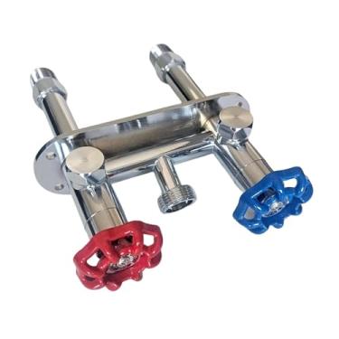 Imagem de Generic externa de 4 polegadas à prova de congelamento, com bico de parede e registro de soleira, fornece água quente e fria.