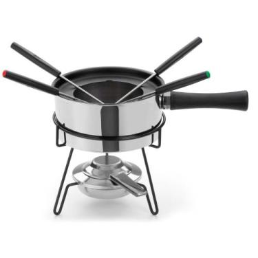 Imagem de Aparelho De Fondue 9 Peças Panela De Aço Inox 1 Litro Para Carne Conju