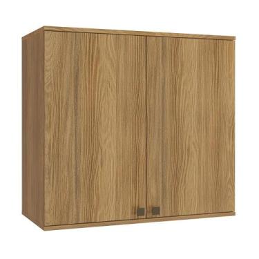 Imagem de Armário Aéreo Celeste Kappesberg 100% MDF 2 Portas Nogueira 80cm