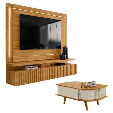Imagem de Estante Home Theater Suspenso Gaia Com Mesa De Centro Indianápolis