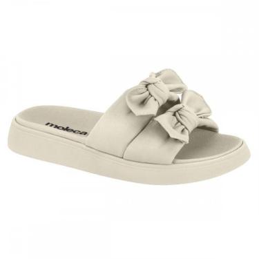 Imagem de Chinelo Moleca 5469149 Papete Slide Tope Feminino, Off white, 36