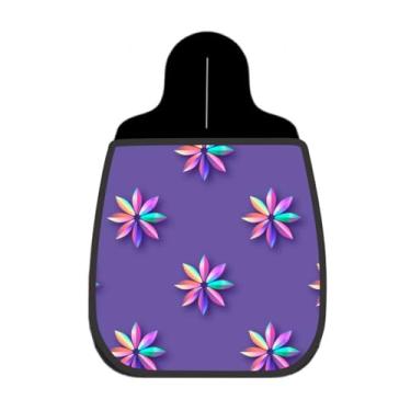 Imagem de Lixeira De Carro Organizador Lixinhocar Flores Geométricas Holográficas