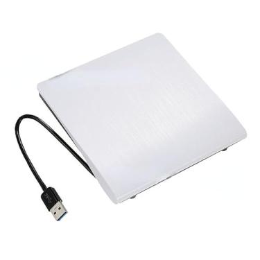 Imagem de 5sssallefaa Gravador de CD externo USB 3.0 de alta velocidade DL DVD RW gravador de CD Slim unidade óptica portátil para Asus Samsung Acer Dell Laptop PC HP (Cor: A)