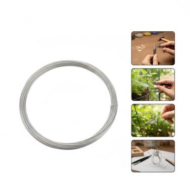 Imagem de Rolo Arame Galvanizado N.22 Fio Cerca Liso Fino 1Kg 325M Zincado Bijuteria Artesanato Casa Flexivel