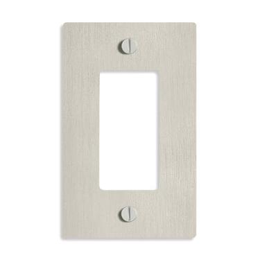 Imagem de Capa para placa de parede Select 1 gang de níquel acetinado, placa frontal de tomada elétrica, GFI/Rocker Decorator Light Switch Cover