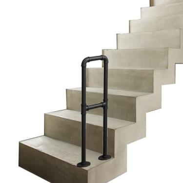 Imagem de AkosOL Corrimãos de corrimão de escada, balaustrada de terraço para ambientes internos e externos, postes de suporte de segurança antiderrapantes para jardim, corredor, vila, hotel, cor/75 cm), 95 cm