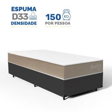 Imagem de Cama Box com Colchão de Espuma D33 Double Face Belin Solteiro 88cm