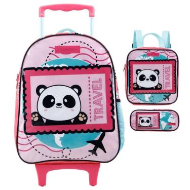 Imagem de Kit Mochila de Rodinha Xeryus 16 Panda 12310-Feminino