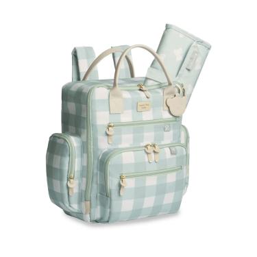 Imagem de Mochila Urban Bear Xadrez Menta - Masterbag