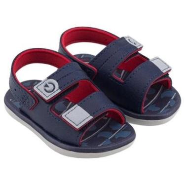 Imagem de Sandália Masc Inf Cartago Mini Cinza//Vermelho 12056-Masculino