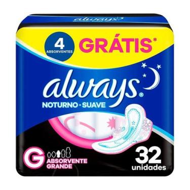Imagem de Absorvente Always Noites Tranquilas Suave C/Abas 32 Unidades, 32