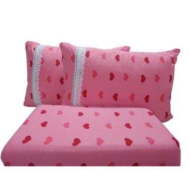 Imagem de Lençol Malha Casal Box Queen Estampado C/ Elástico + 02 Porta Travesse