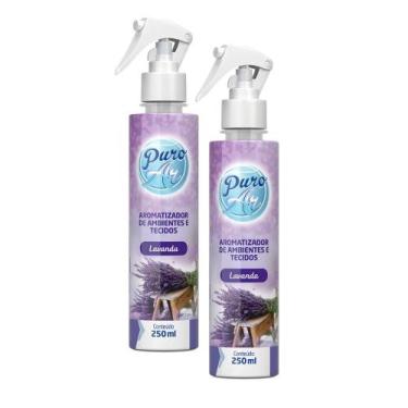 Imagem de Kit 2 Aromatizador De Ambientes E Tecidos Puro Ar Lavanda 250ml
