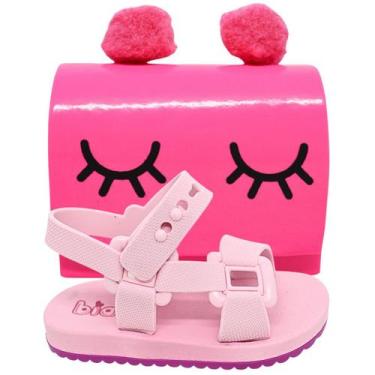 Imagem de Kit Sandalia Menina Tratorada E Bolsa Infantil De Pompom Bebe Delicada