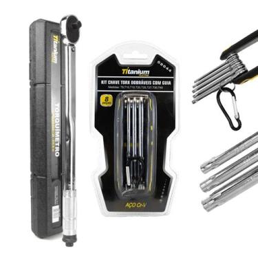 Imagem de Torquimetro Estalo 1/2 2 a 21kg Chave Tork Canivete Titanium - Titaniu