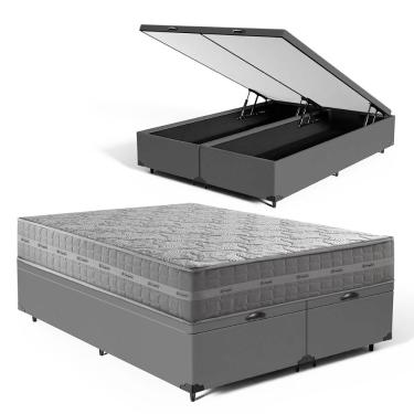 Imagem de Cama Box Baú com Colchão de Molas Ensacadas Ultra Spring Anjos Queen 158cm