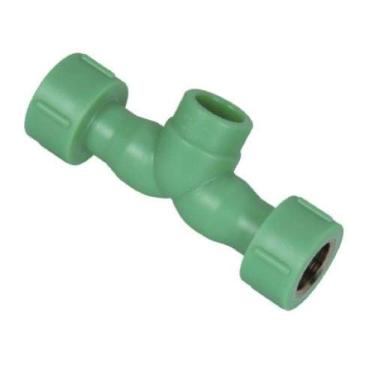 Imagem de Misturador PPR PPR Misturador F-F-F Inserto Metálico 20MM X 1-2`` para Água Quente e Fr...