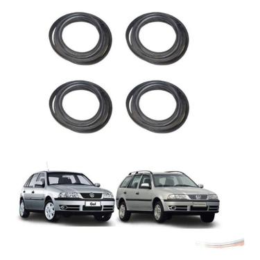 Imagem de Kit Borrachas de Vedação Automotiva 4 Portas Linha Premium Gol Parati G2 G3 G4 Volkswag...