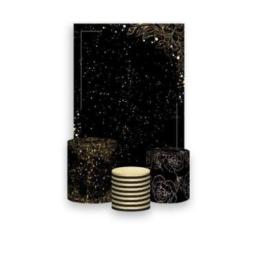 Imagem de Painel De Festa Vertical 1,50 x 2,20 + Trio De Capas Cilindro - Fundo 